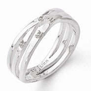 Sterling Silver White Ice Diamond Ring