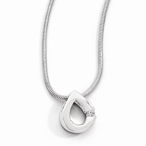 Sterling Silver Diamond Necklace