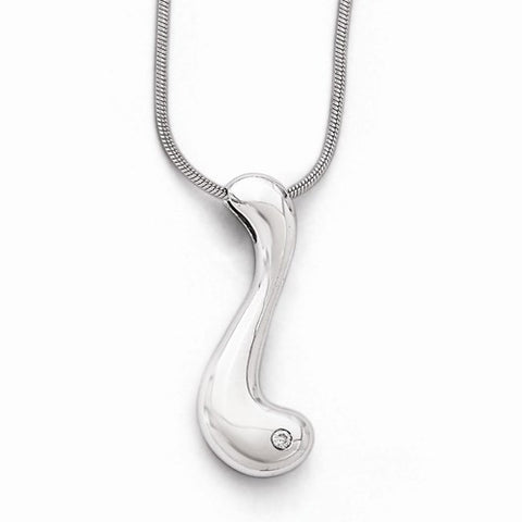 Sterling Silver Diamond Necklace