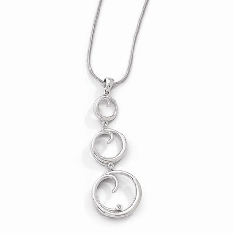 Sterling Silver Diamond Necklace