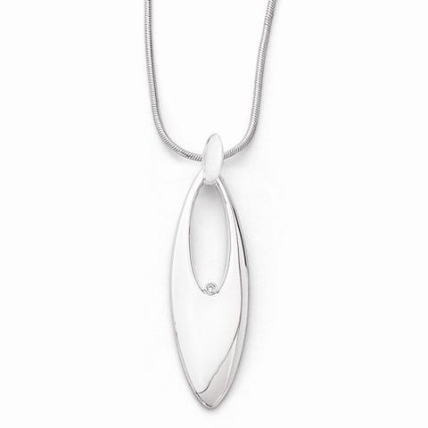 Sterling Silver Diamond Necklace