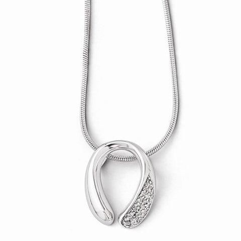 Sterling Silver Diamond Necklace