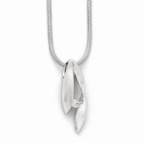 Sterling Silver Diamond Necklace