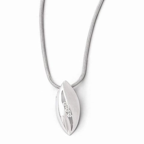 Sterling Silver Diamond Necklace