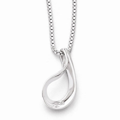 Sterling Silver Diamond Necklace