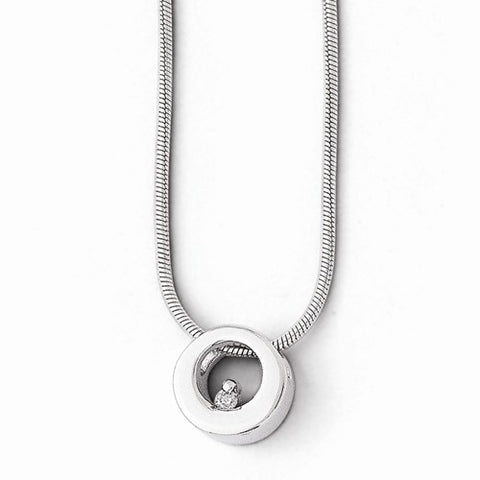 Sterling Silver Diamond Necklace