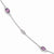 Sterling Silver Amethyst and Diamond Bracelet