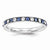 Sterling Silver Blue & White CZ Eternity Wedding Band