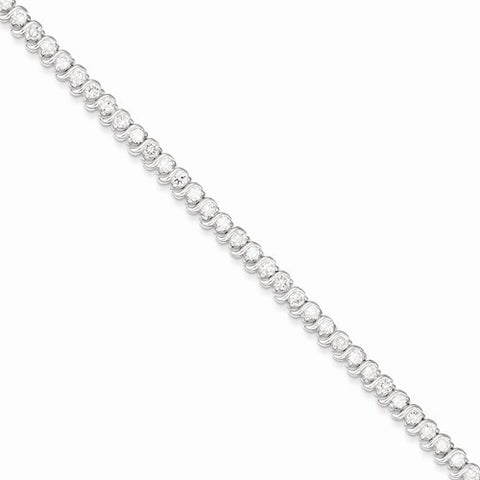 Sterling Silver Cz Bracelet