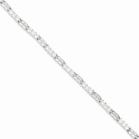 Sterling Silver Cz Bracelet