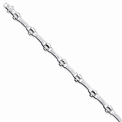 Sterling Silver Cz Bracelet