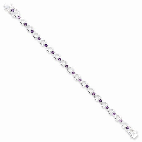 Sterling Silver Amethyst Bracelet