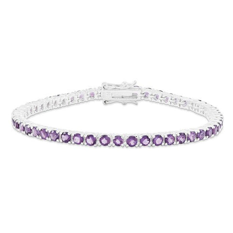 Sterling Silver Amethyst Bracelet