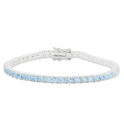 Sterling Silver Blue Topaz Bracelet