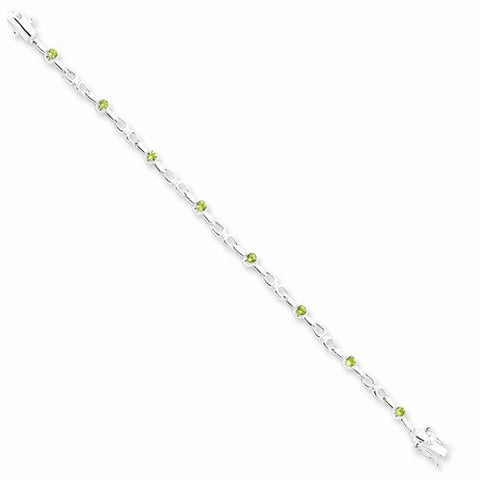 Sterling Silver Peridot Bracelet