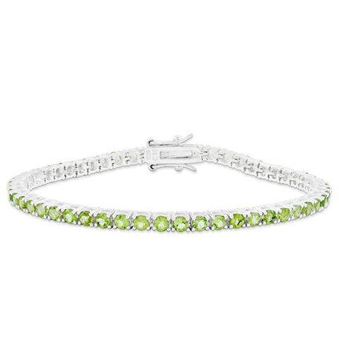 Sterling Silver Peridot Bracelet