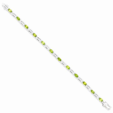 Sterling Silver Peridot Bracelet