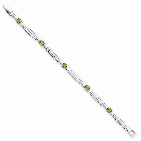 Sterling Silver Peridot Bracelet