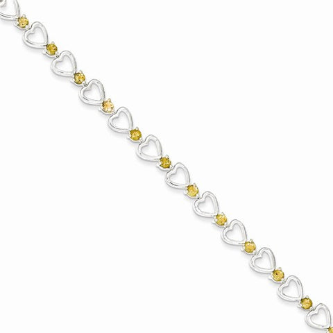 Sterling Silver Citrine Bracelet