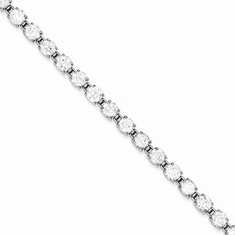 Sterling Silver Cz Bracelet