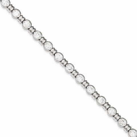 Sterling Silver Cz Bracelet