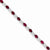 Sterling Silver Ruby Color Cz Bracelet