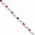 Sterling Silver Created Pink Sapphire and Diamond Bracelet