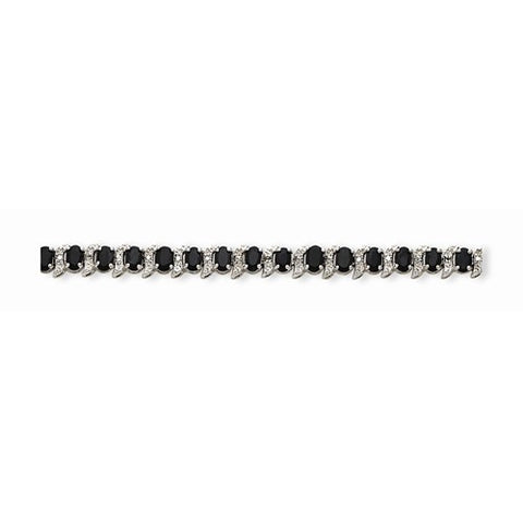 Sterling Silver Sapphire and Diamond Bracelet