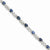 Sterling Silver Sapphire and Diamond X and O Bracelet