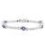 Sterling Silver Amethyst Bracelet