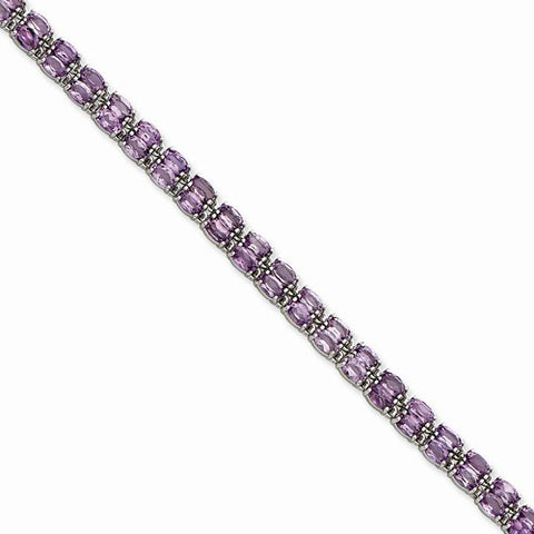 Sterling Silver Amethyst Bracelet