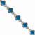 Sterling Silver Aqua Cz Bracelet