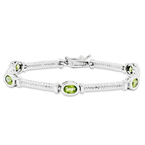 Sterling Silver Peridot Bracelet