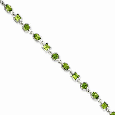 Sterling Silver Peridot Bracelet