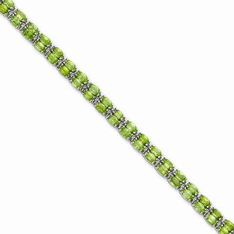 Sterling Silver Peridot Bracelet