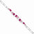 Sterling Silver Pink Cz Ferido Style Bracelet