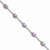 Sterling Silver Lavender & Clear Oval Cz Bracelet