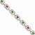 Sterling Silver Red & Green Cz Bracelet