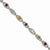 Sterling Silver Rainbow Semi-Precious & Cz Bracelet