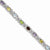 Sterling Silver Rainbow Semi-Precious & Cz Bracelet