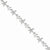 Sterling Silver Alternating Polished & Cz Starfish Link Bracelet