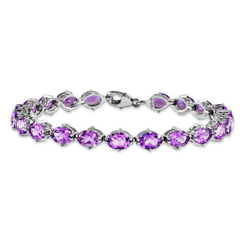 Sterling Silver Amethyst Bracelet