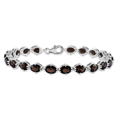 Sterling Silver Smokey Quartz Bracelet