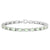 Sterling Silver Green Am & White Topaz Bracelet