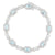 Sterling Silver Diamond & Light Swiss Blue Topaz Bracelet