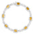 Sterling Silver Diamond & Citrine Bracelet