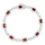 Sterling Silver Diamond & Garnet Bracelet