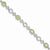 Sterling Silver Diamond & Peridot Oval Link Bracelet