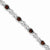 Sterling Silver Diamond & Garnet Bracelet