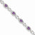 Sterling Silver Diamond & Amethyst Bracelet